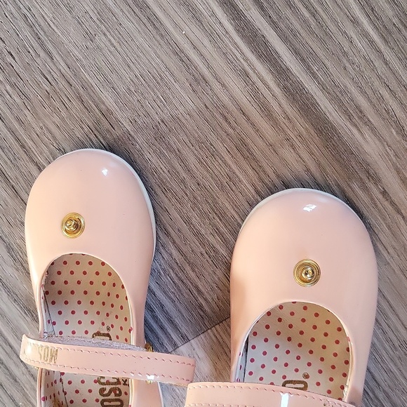 Moschino l pink shoes l baby l size 4 l baby shoe l designer l flat l soft peach - Picture 4 of 8